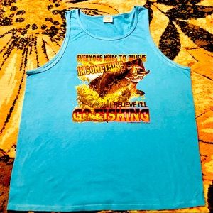 Everyone needs to believe in something fishing 🎣 tank top 2X!
